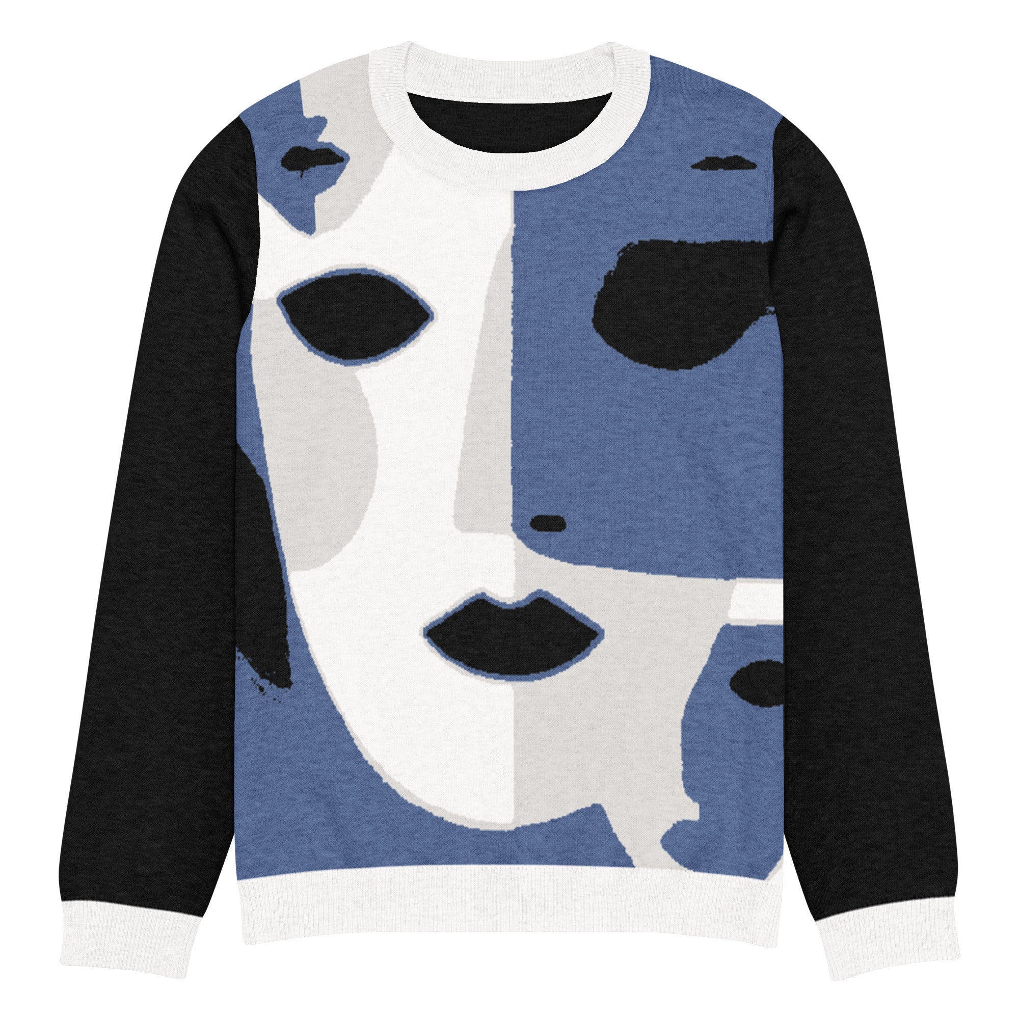 Knitted crew neck sweater - Vibe - Link - Product mockup