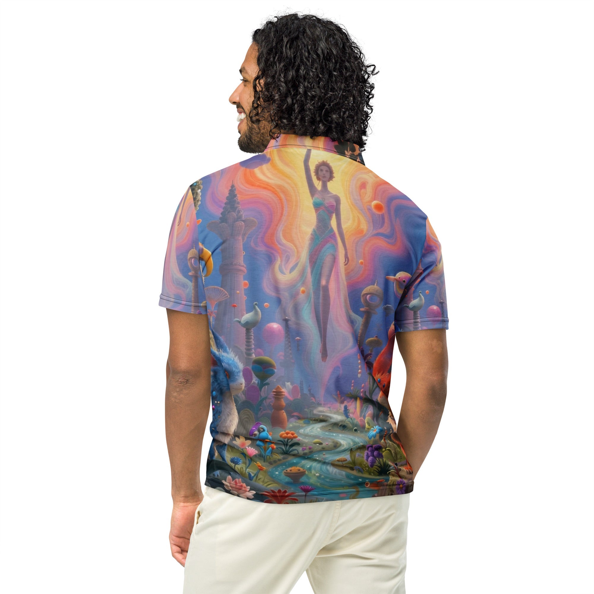 Men’s slim fit polo - Vibe - Link - Product mockup