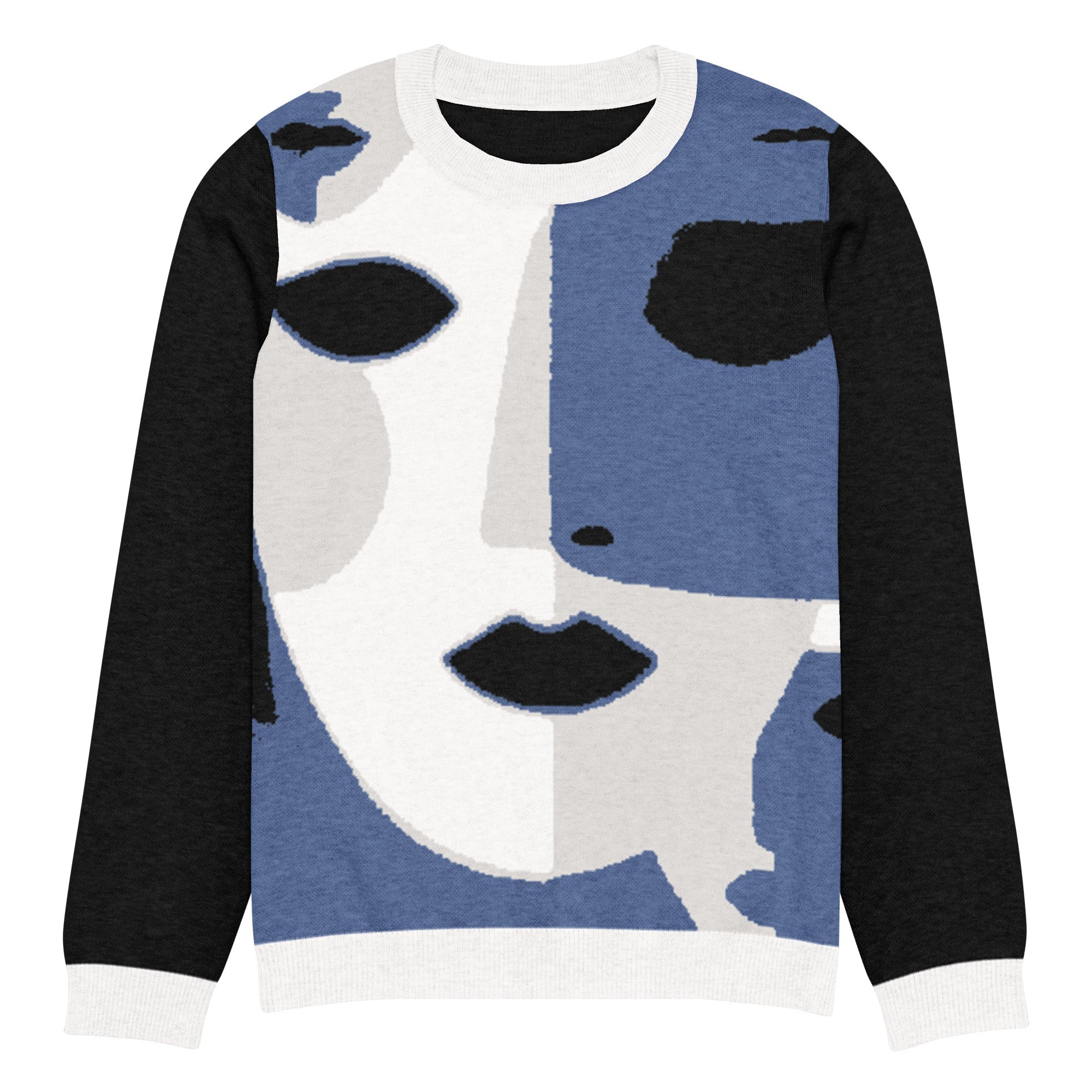 Knitted crew neck sweater - Vibe - Link - Product mockup