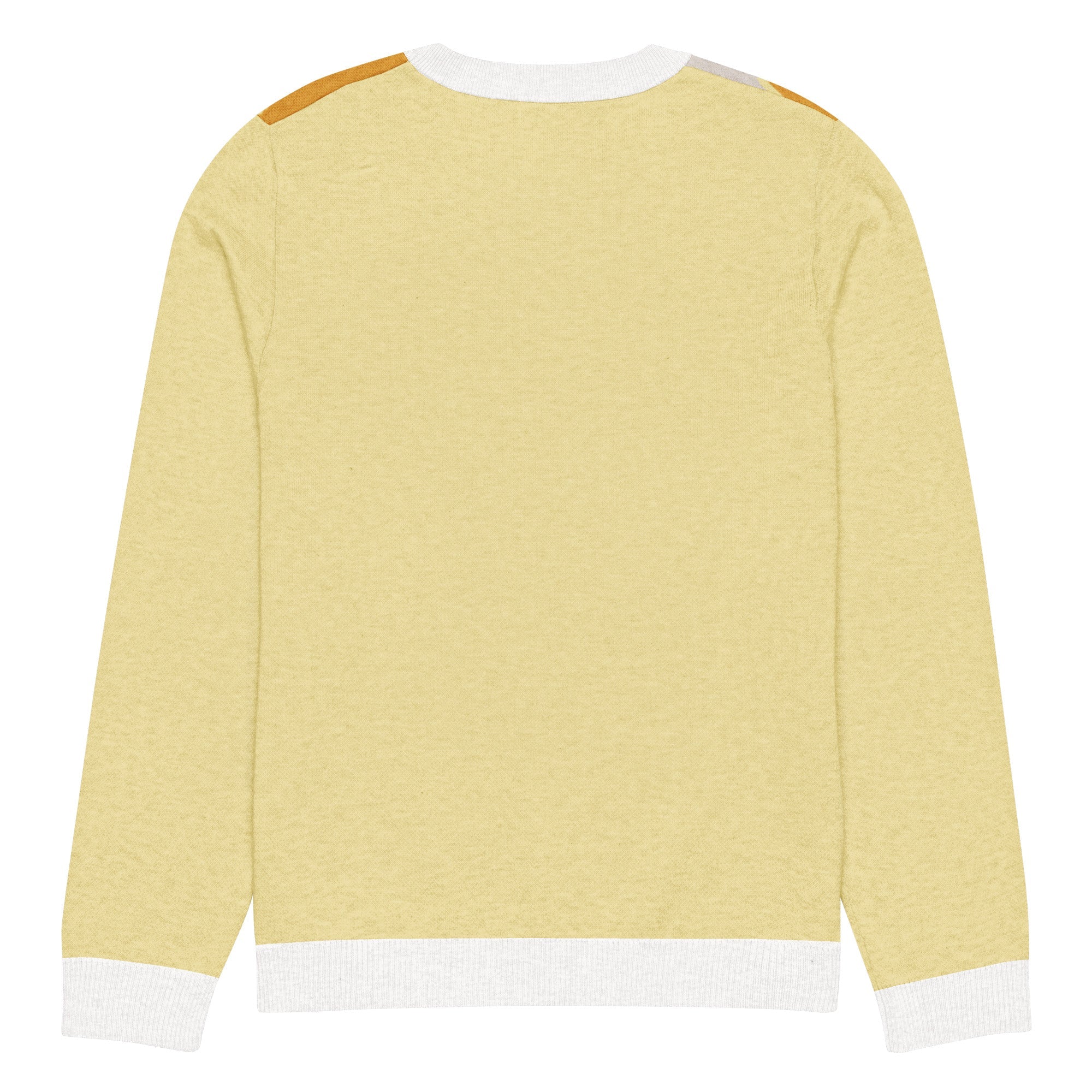 Premium Knitted Crew Neck Sweater – 55% Cotton, 45% Polyester, Unisex, Machine Washable - Vibe - Link - Product mockup