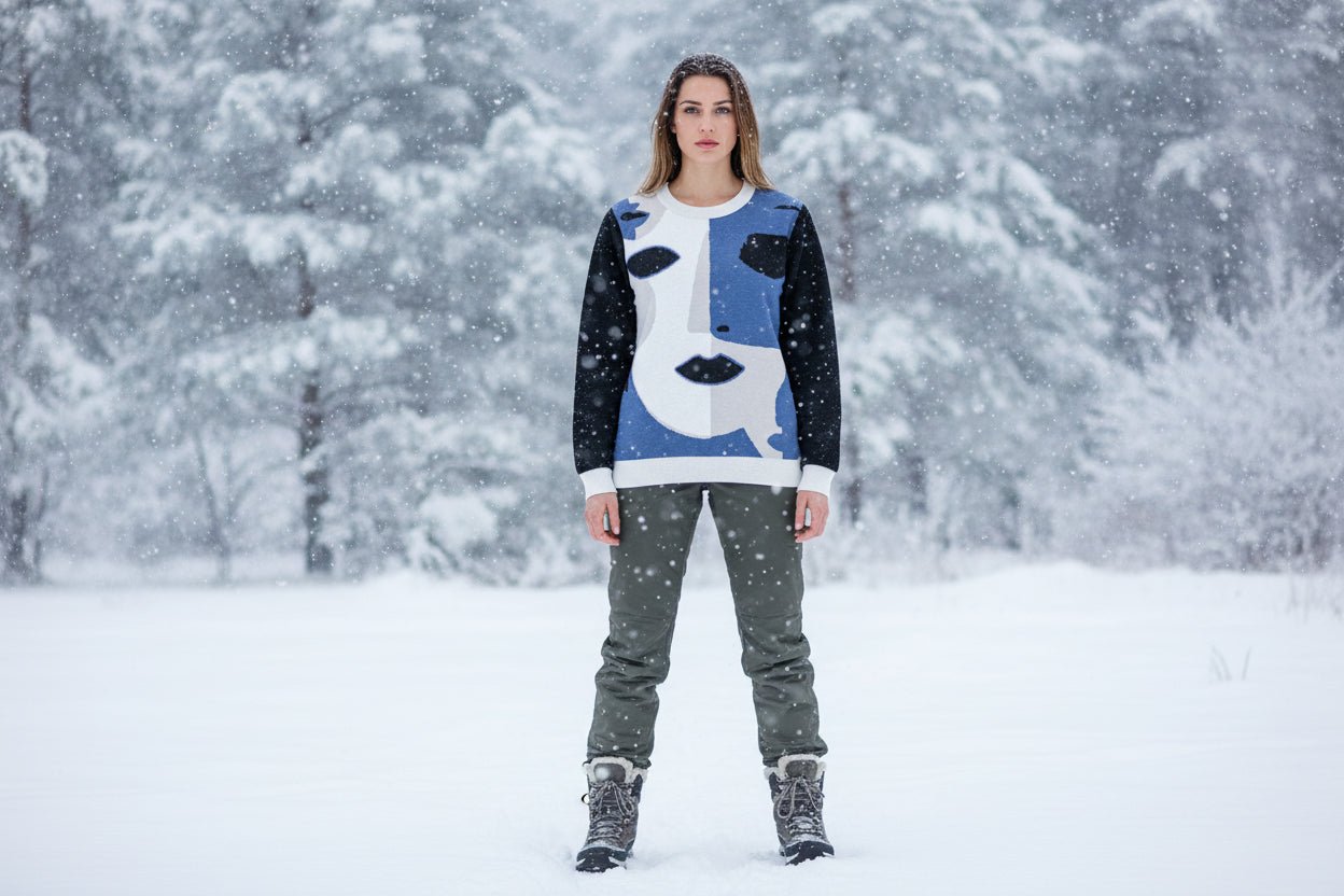 Knitted crew neck sweater - Vibe - Link - Knitted crew neck sweater