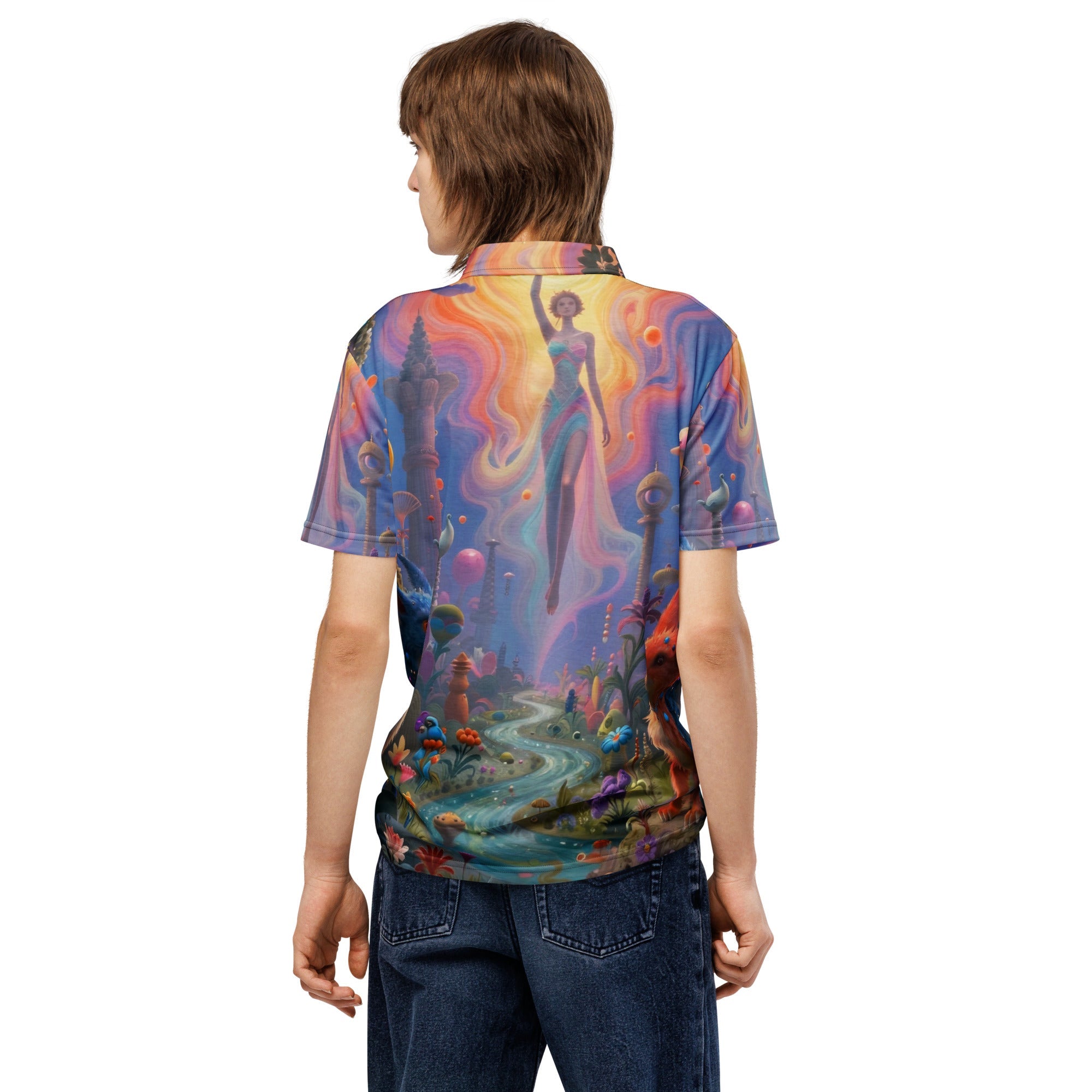 Men’s slim fit polo - Vibe - Link - Product mockup