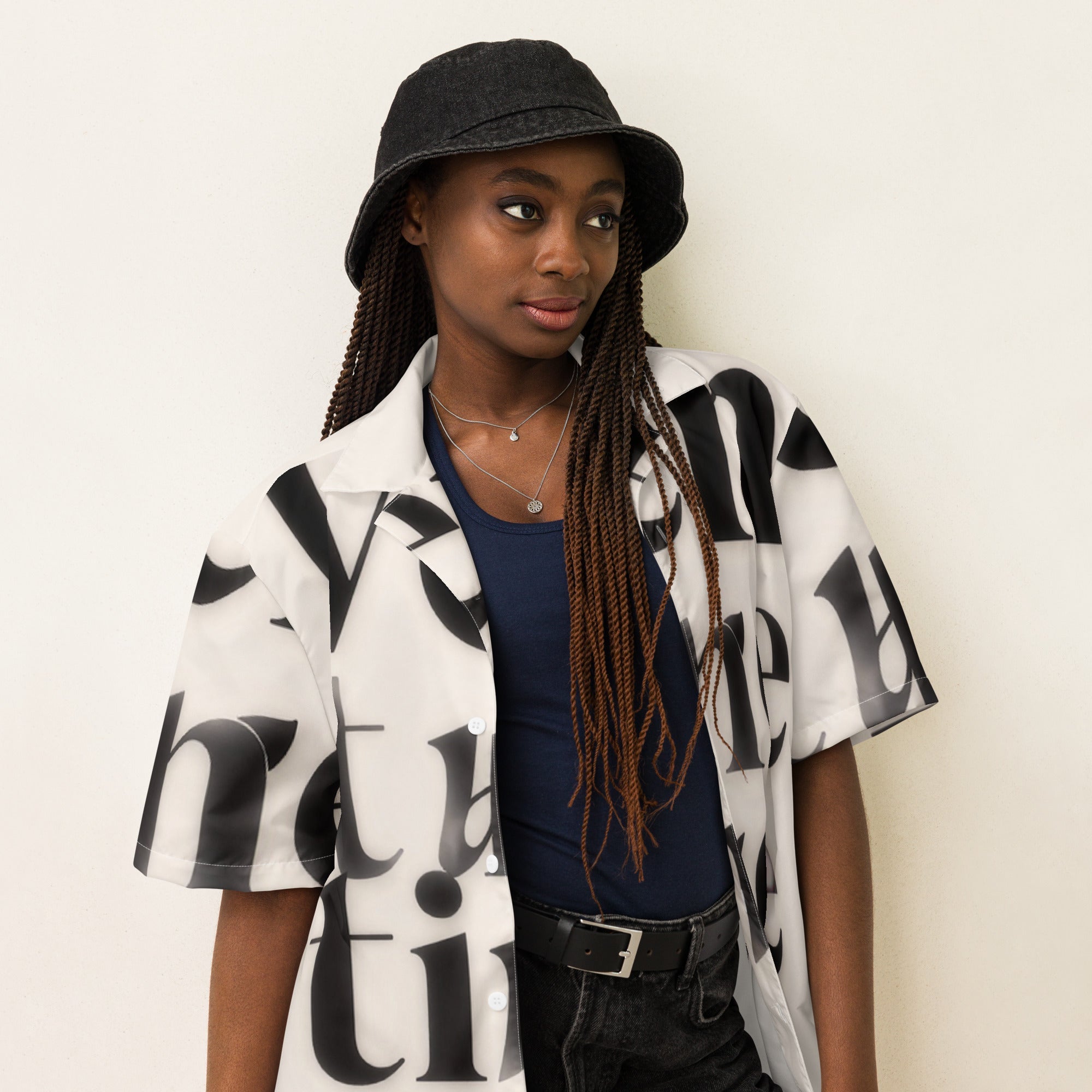 Summer Shirt for Men - Lightweight, Moisture - Wicking, Recycled Polyester, UPF50+, Oversized Fit - Vibe - Link - Product mockup